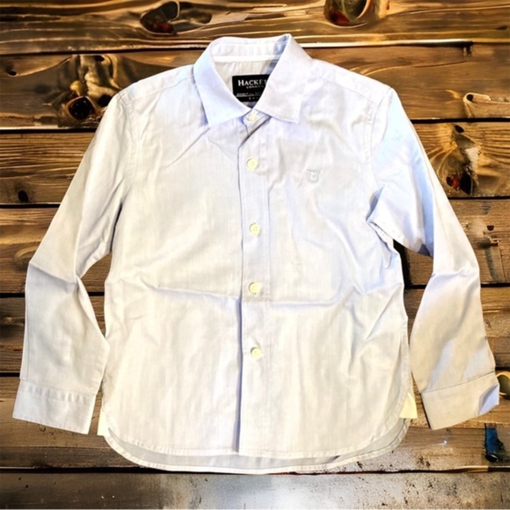 Hackett London Essential British Kids 3-4 long sleeve blue‎ button down shirt